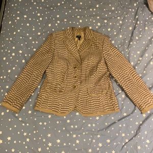 Lightweight blazer with stripe pattern